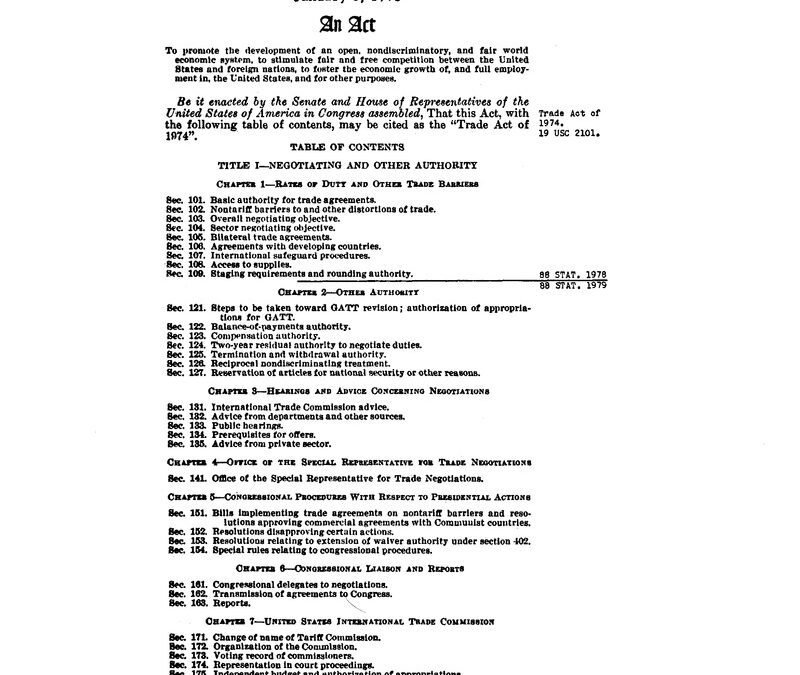 Trade Act of 1974