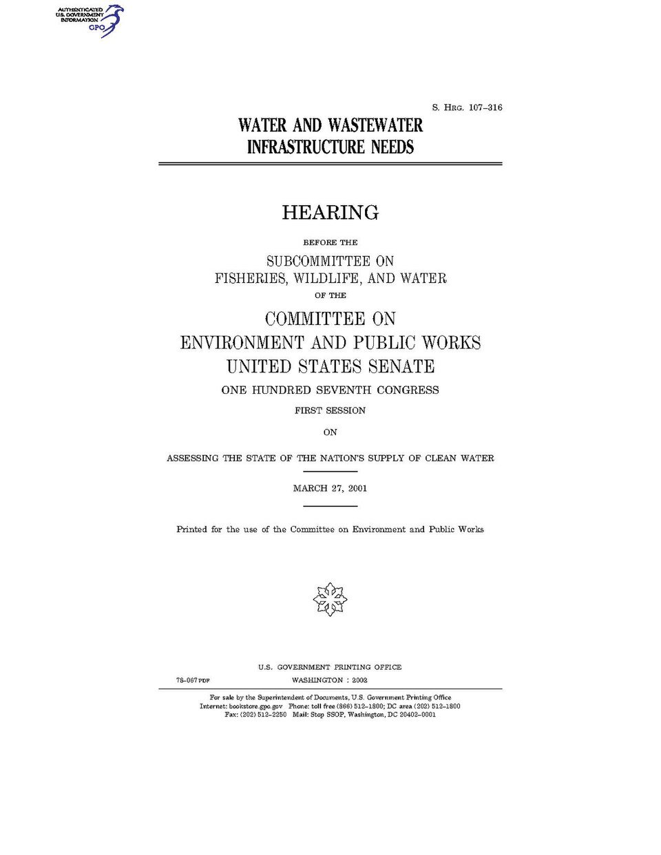 Clean Water Act wastewater infrastructure